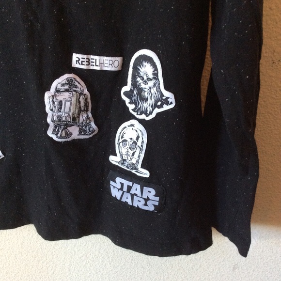 GIFTED Star Wars Patches Long Sleeve stars tee - Picture 2 of 6